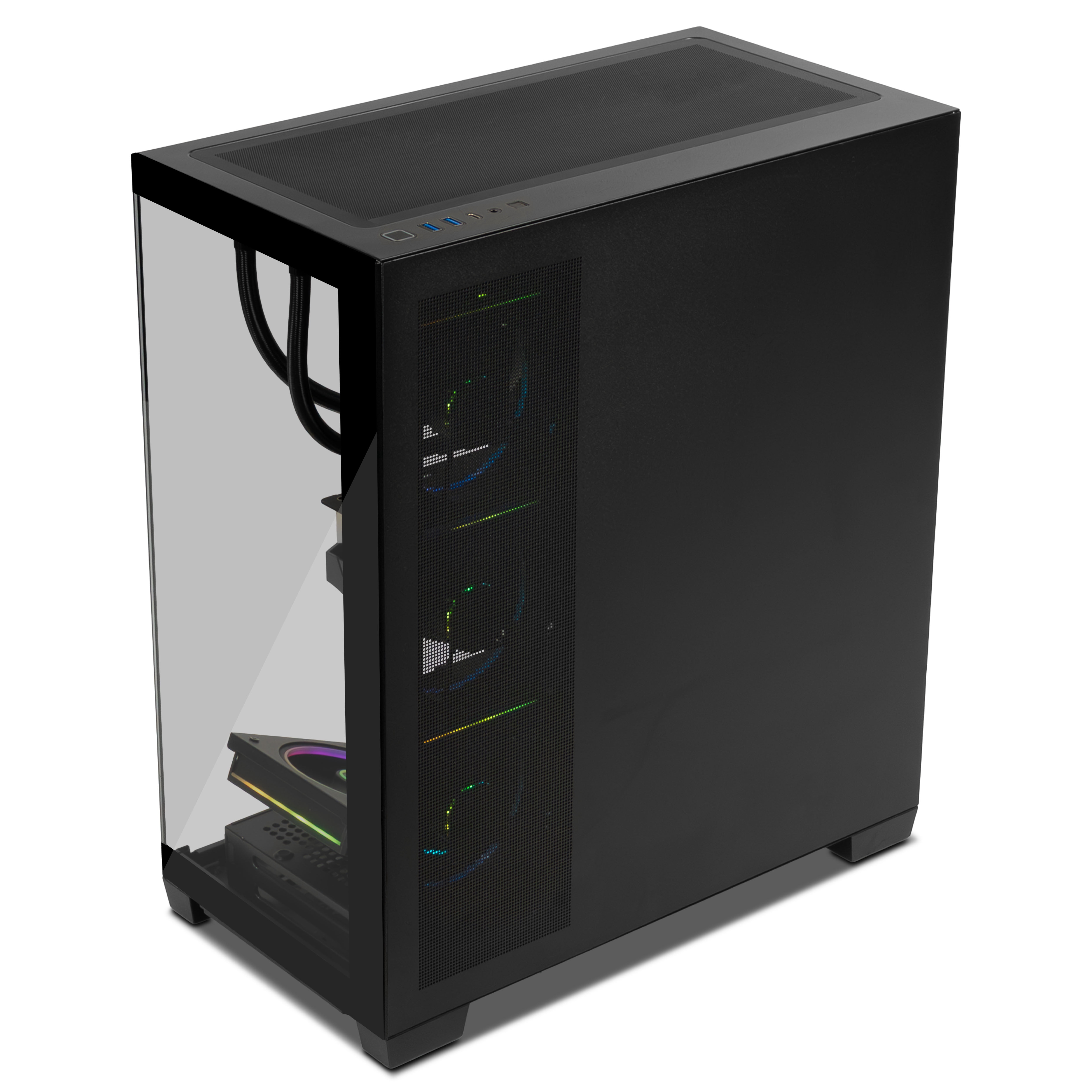 YEYIAN Gaming PC. AMD Ryzen 7800X3D, NVIDIA RTX 5070, 360mm AIO, 2 TB NVMe, 32GB DDR5, 850W, Windows 11 Home. Model YPA-AX780DC-5701U