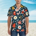 thumbnail image 4 of Easygdp Holiday Christmas Cookies Men'S Summer Casual Short Sleeve,Short Sleeve Button-Down Shirt, Lapel Loose Breathable Hawaiian Short Sleeve - Large, 4 of 9