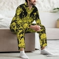 thumbnail image 7 of Naloa saucerman Mushroom Forest Men’s Pajamas Set - Long Sleeve Button Down Sleep Shirt and Pajama Bottoms Sleepwear Set-Small, 7 of 7
