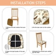 thumbnail image 4 of Pioneer Flower and Bird Seat Covers for Dining Room Chairs Set Of 6,Stretch Printed Washable Chair Seat Cover with Elastic Ties and Button,Removable Waterproof Couch Cushion Covers, 4 of 6