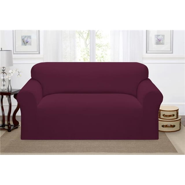 Kathy Ireland Day Break Loveseat Slipcover, Burgundy