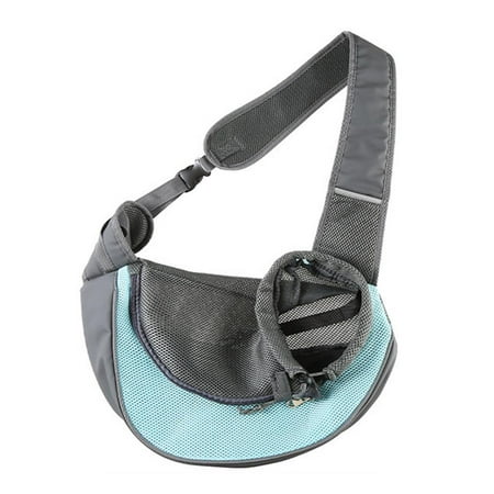 PFDDRW S code lake blue cross-border pet bag cat and dog travel portable cross-body shoulder bag breathable mesh pet backpack pet supplies factory( blue)