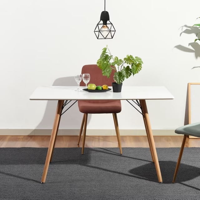 Mesa de Comedor Rectangular HOMEMAKE FURNITURE 120x70x74cm para 4-6 Personas