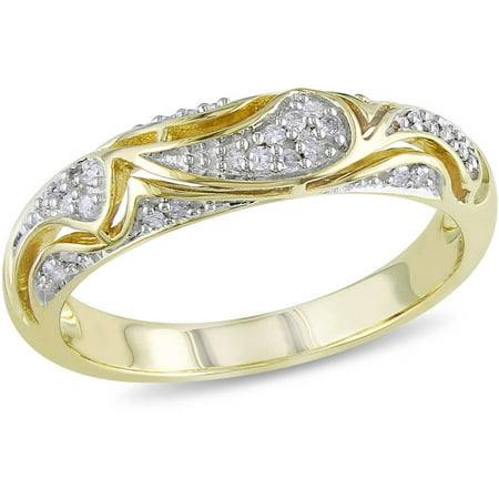 Miabella Diamond-Accent 10kt Yellow Gold Fashion Ring