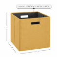 thumbnail image 3 of Linon Lane Two Pack Fabric Storage Bins in Yellow, 3 of 13