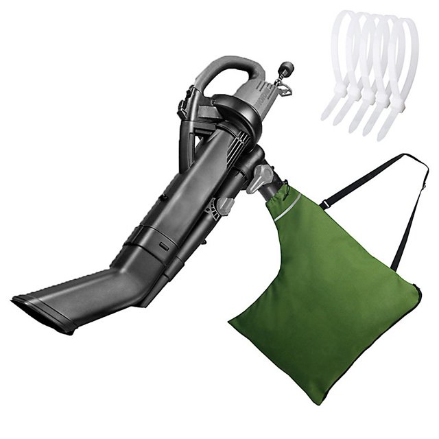 Bolsa de hojas de lona impermeable y ajustable para la recolección de desechos del soplador de jardín al aire libre - Verde (con 5 lazos) 67.3x57.1x46.9cm