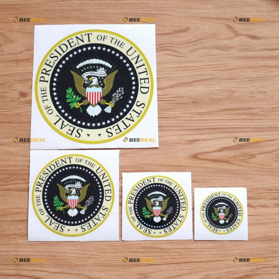 US President Seal American Sticker Decal Vinyl - 4 Pack Glossy 2" 3" 4" 6" - For Car Boat Laptop Cup