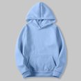 thumbnail image 4 of Hoodies For Women Oversized Fleece Sweatshirts Long Sleeve Casual Hooded Basic Pullover 2024 Fall Outfits Sweater, 4 of 6