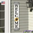 thumbnail image 4 of My Word! Welcome Check w/Sunflower Porch Board Welcome Sign and Porch Leaner for Front Door Porch Deck Patio or Wall - Indoor Outdoor Spring Farmhouse Rustic Vertical Porch and Yard Decor  8x46.5, 4 of 7