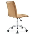 thumbnail image 4 of Modway Prim Ribbed Armless Mid Back Swivel Conference Office Chair, Tan, 4 of 5