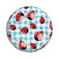 thumbnail image 2 of Easygdp Flowers and Lady Bugs Automobile Tire Dust Cover, 14-17in Spare Tire Cover Universal Fit for Trailer, Car, Truck, SUV, Jeep - 15 inch, 2 of 9