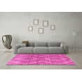 thumbnail image 3 of Ahgly Company Machine Washable Indoor Rectangle Abstract Pink Modern Area Rugs, 6' x 9', 3 of 4