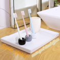 thumbnail image 2 of Ceramic Toothbrush Holder, Mini Circular, Suitable For Routine Totage Hand Or Electric Toothbrush In Bathroom Or Dressing Table, Self-draining (white,, 2 of 2