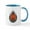 White/Blue Inside, variant on CafePress - Team Nerf Basketball Mugs - 11 oz Ceramic Mug - Novelty Coffee Tea Cup