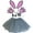 Gray, variant on Rongking Bunny Female Halloween Rabbit Costume for Toddler, Little Girls 3-8 Year 5 Piece