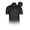 Black, variant on Men's Microfiber Tonal Pinstripe Texture, Solid Tailored Collar Button-Down Short Sleeve Golf Polo Shirt #3638
