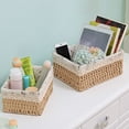 thumbnail image 4 of Grofry Storage Basket Eco-friendly Wear Resistant Fabric Anti-deform Rattan Organizer Basket for Home Blue M, 4 of 8
