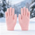 thumbnail image 3 of OGLCCG Winter Gloves for Boys Girls Kids Warm Thermal Stretchy Full Fingers Cotton Knitted Gloves Mittens for Cold Weather Size 3-8, 3 of 4