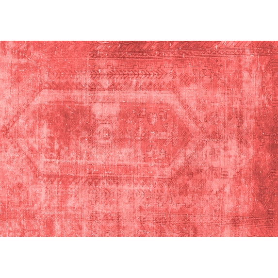 Ahgly Company Machine Washable Indoor Rectangle Abstract Red Modern Area Rugs, 4' x 6'