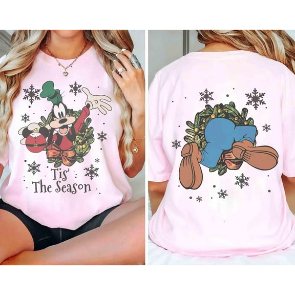 Goofy Tis' The Season Christmas Shirt, Mickey's & Friends Very Merry Christmas Party 2025 Shirt, Disney Magic Kingdom Family Trip Gift