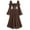 Brown#halloween themed dresses women, variant on Medieval Dresses for Women Bell Sleeve Square Neck Chiffon Fairy Dress Ruffle Flowy Croset Halloween Costume Outfits 2025 Black,S