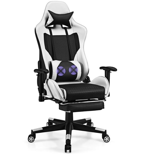Costway Massage Gaming Chair Reclining Racing Office Computer Chair