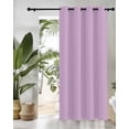 thumbnail image 3 of Solid Light Thermal Insulated Blackout Curtains for Bedroom 96 Length Purple Room Darkening Curtain 1 Panel Grommet Window Curtain Drape for Living Room Nursery Room, 3 of 7