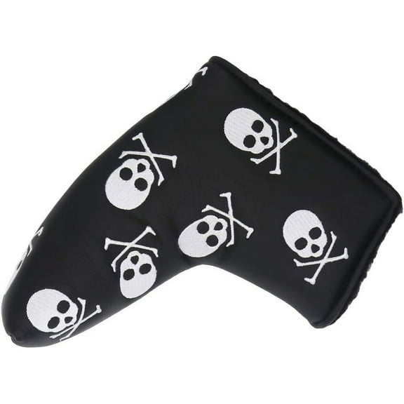 Golf Head Cover Blade Putter Cover Skull Pattern Wtih V- Headcover