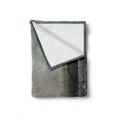 thumbnail image 2 of Gothic Soft Flannel Fleece Throw Blanket, Old Tower with Medieval Style Balcony and Rose Ivy Horror Fiction Print, Cozy Plush for Indoor and Outdoor Use, 50" x 60", Pink Grey, by Ambesonne, 2 of 6