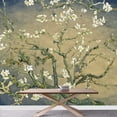 thumbnail image 3 of wall26 - Olive Green with Blue Vignette Almond Blossom by Vincent Van Gogh - Wall Mural, Removable Sticker, Home Decor - 100x144 inches, 3 of 6