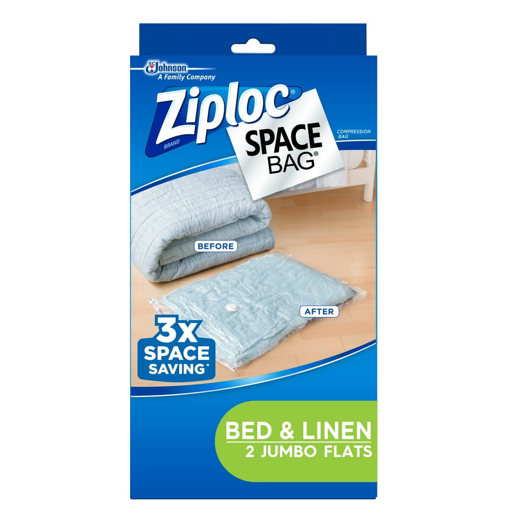 Ziploc Space Bag Jumbo Flats, 2 ct - Walmart.com - Walmart.com