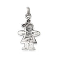 thumbnail image 3 of Sterling Silver Antiqued Girl Charm, 3 of 4