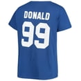 thumbnail image 3 of Women's Fanatics Aaron Donald Royal Los Angeles Rams Plus Size Name & Number V-Neck T-Shirt, 3 of 3