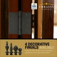 thumbnail image 5 of Embassy 4.5” x 4.5” Ball Bearing Door Hinge Heavy Duty Hinges Oil Rubbed Bronze with Steeple Tips, 5 of 7