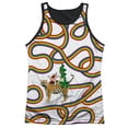 thumbnail image 2 of Uncle Grandpa Rainbows (White) Adult Black Back Tank Top Shirt, 2 of 3