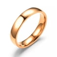 thumbnail image 2 of EOEMY Silver/Rose Gold/Black/Gold Band Mens Women'S 4mm Stainless Steel Ring Size 6-13, 2 of 6