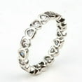 thumbnail image 3 of 3mm*3mm AAA Love Heart White CZ Band 925 Silver Women's Engagement Ring Size 5-9, 3 of 7