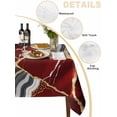 thumbnail image 2 of Red Marble Table Cloth, Grey Gold Texture Vintage Farmhouse Art Waterproof Tablecloth for Square Tables, Reusable Washable Fabric Table Cover for Restaurant Kitchen Dining Tables 54"x54", 2 of 6