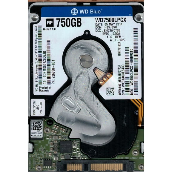 Western Digital WD7500LPCX-60HWST0 750GB DCM: HBVJBVO