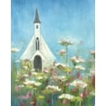 thumbnail image 2 of Tava Studios 15x18 White Modern Wood Framed Museum Art Print Titled - Country Church I, 2 of 4