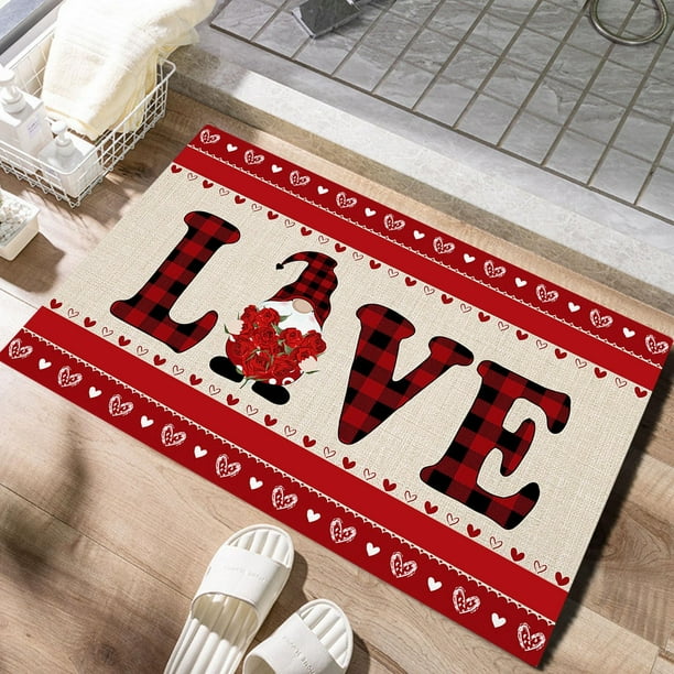 Teissuly 23.6 x39.4inch Valentine's Day Carpet Living Room Bedroom Doormat Holiday Floor Mat Gift Mat Teissuly WER202312024424