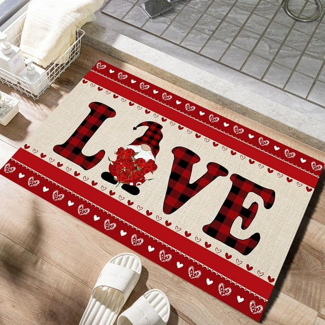 EGNMCR Outdoor Rug Bathroom Rugs Rugs for Living Room Valentine's Day Carpet Living Room Bedroom Doormat Holiday Floor Mat Gift Mat Foyer carpet