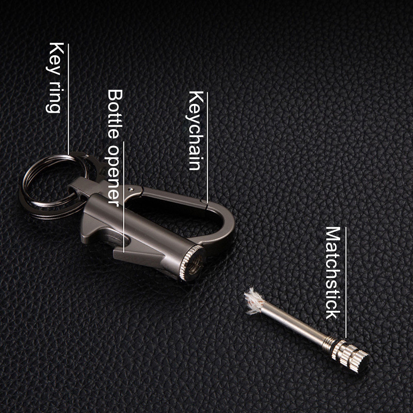 Briquet Infinity Allumette Permanente - Porte-clés Multifonction Avec Décapsuleur - Fonctionne Par Tous Temps - Idéal Randonnée Camping
