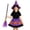 08 Pumpkin dress, variant on G`irls Halloween Skeleton Print Tutu Skirt Outfit Set, Witch Hat and Broom Accessory Pack for K_ids Party Dress Up
