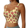 thumbnail image 2 of Fotbe Fruit Pattern Womens' Sports Bra Longline Wirefree Padded with Medium Support Sports Moisture-Wicking Workou Vest,Tank Top-XX-Large, 2 of 9