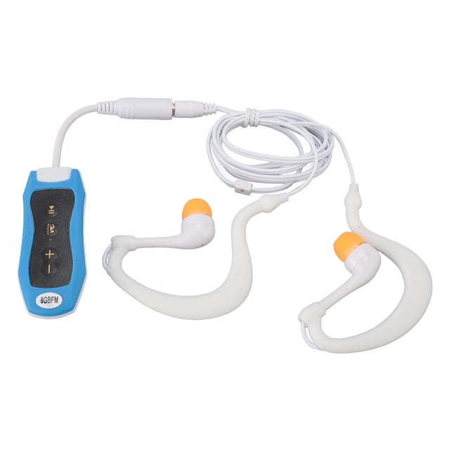 Reproductor de mp3 a PrueBa de Agua, Caucho Abs Ipx8 A Prueba de Agua 8 GB de Almacenamiento Interno USB Recargable Ciclo de Sonido Música Subacuática Reproductor de Mp3 Para