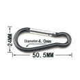 thumbnail image 3 of Clip 5pcs Aluminum Alloy Carabiner Spring Clip Hook Spring-Loaded Kettle Hook For Camping Hiking, 3 of 7