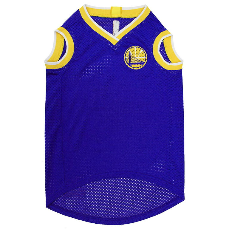 Pets First NBA Golden State Warriors Mesh Basketball Jersey for DOGS & CATS  - Licensed, Comfy Mesh, 21 Basketball Teams / 5 sizes