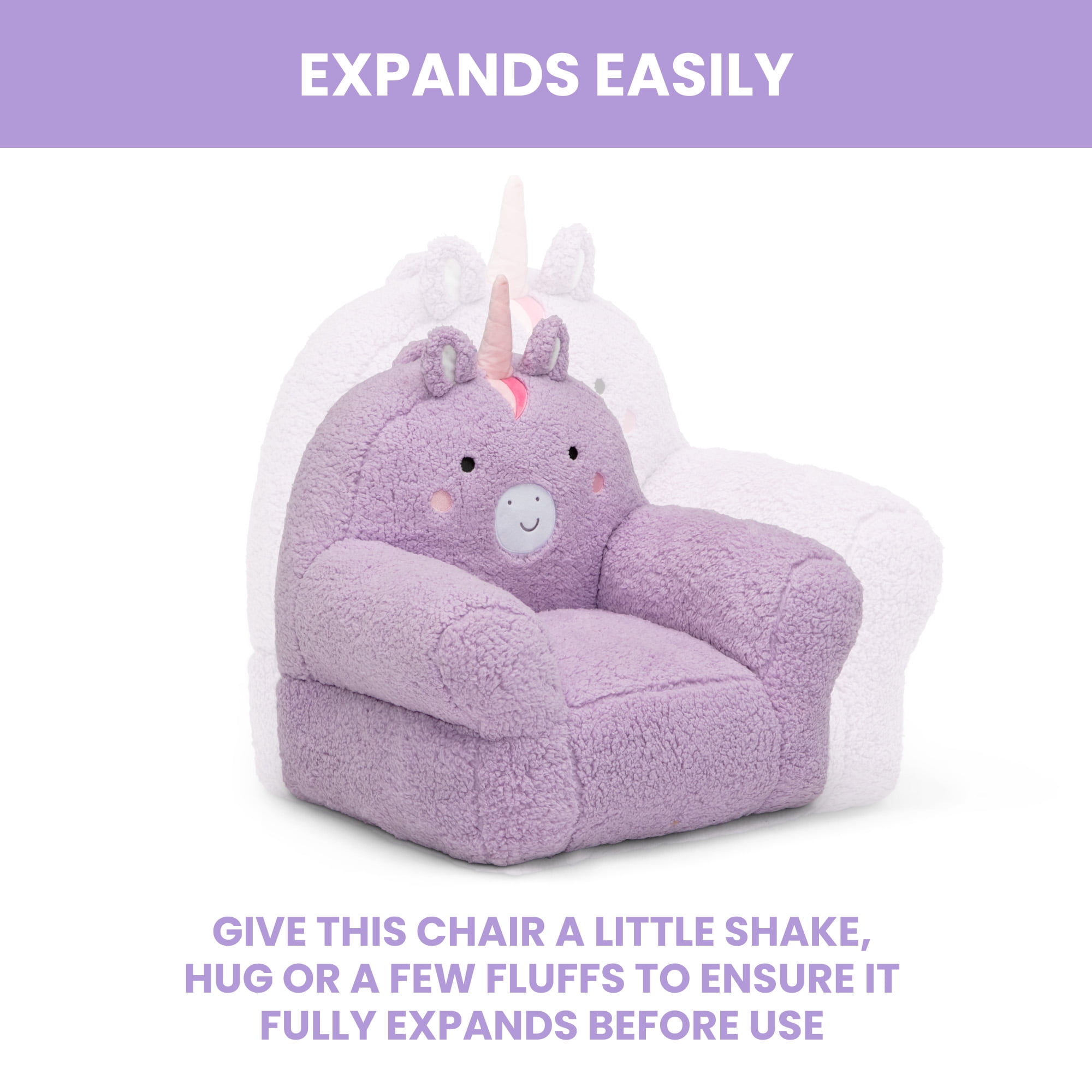 Delta Children Unicorn Cozee Buddy Chair, Purple