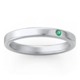 thumbnail image 3 of Stackable Birthstone Ring with Engraving - Emerald (May), 3 of 7